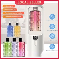 [SG] Automatic Aroma Diffuser Rechargeable Fragrance Machine With Color Light Toilet Bathroom Spraying Air Freshener