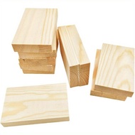 DIY Pine Wood Planks 5/10PCS 10.16x6.1x1.52cm Unfinished Rectangular Blanks for Wood Carving Paintin