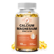 Calcium Magnesium Zinc + D3 Vitamin Nutritional Supplement - Supports Bone Density & Muscle Health -