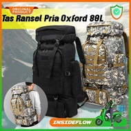 Men's Oxford Backpack Large Size Travel Backpack Hiking Camping 80L