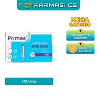 Durasafe/Aros/Primes Disposable Syringe 1ml  Luer Slip 100 units (ONE BOX)