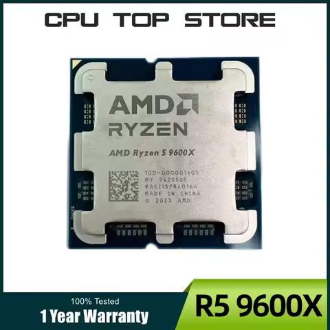 AMD Processor Ryzen 5 9600X R5 9600X 5.4GHz 6-Core 12-Thread 65W Socket AM5