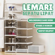 Transparent Folding Shoe Cabinet Multipurpose Shoe Rack Dustproof Shoe Box - C0103B/C0106B