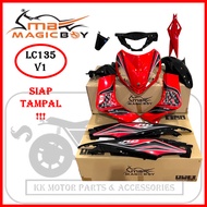 MAGICBOY MAGIC BOY COVERSET LC135 135LC V1 OLD EXCITER RC (IX) MERAH CILI HITAM / RED BLACK