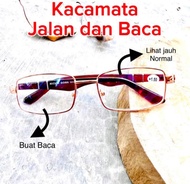 Harga Terbaik! COD Kacamata plua 2 fungsi baca dan jalan wanta lensa sudah anti radiasi hp komputer 