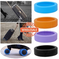 [Wholesale] Universal Silicone Suitcase Wheel Protective Cover / Luggage Trolley Wheel Silent Rotating Protector Case / Noise-reducing Soft Chair Foot Roller Sleeve