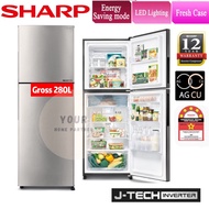 Sharp Fridge Refrigerator Inverter Gross 280L SJ2822MSS