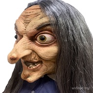 Latex Head Haunted House Halloween Scary Props Character Dress Up Mask Masquerade Party Play Witch H