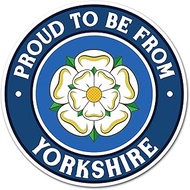 2 x 10cm Proud Yorkshire Vinyl Stickers - Flag Yorkshireman to Be from England County UK GB Patrioti
