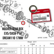 WASHER GEAR BOX EX5/ DASH-F1 DREAM110 17MM 90452-GB4-770 (G)
