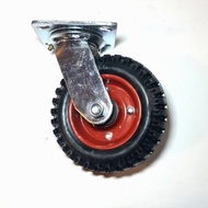 Taiwan Flower Black Rubber Wheel 6 inch Live Swivel/