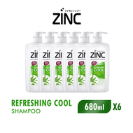 [Paket isi 6] ZINC Shampoo Refreshing Cool Botol 680ml