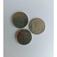 Old Coins Collection/Foreign-Holland/The Nederland ( Pre-Euro )-1 Set x 3 Coins - I Guilder - 1972 /