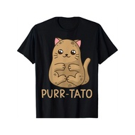 Purrtato Cat Potato Cat Lover Idaho Potatoes Printed T Shirt Comfortable , Casual Short Sleeve, Dail