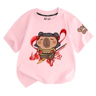 “Nezha 2”  TSHIRT Ne Zha & capybara tshirt printed for kids unisex boys and girls 100-150cm 03