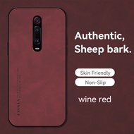 Cho Xiaomi Mi 9t Pro trường hợp Xiaomi Mi 9t TPU mềm mờ chống Sốc Ốp điện thoại kết cấu da Bìa