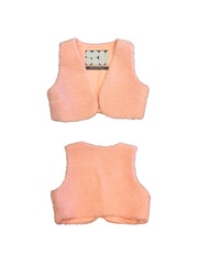 The SRT X11 (TVS181) - Fleece Cropped Vest เสื้อครอปแขนกุดผ้าขนแกะเทียม มี 3 สี สีขาว/สีชมพู/สีแดง ด