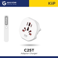 KiiP Wireless C25T Compact Universal Travel Adapter 2500W Fast Charging US/DE/CN/EU/AUS/UK