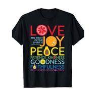 Men' & Women' Galatians 5:22 Fruit of the Spirit Verse T-Shirt - 100% Cotton Loose Fit Short Sleeve 