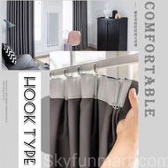 1米x1.3米1片裝高灰色特價款掛勾窗簾布|1Mx1.3M(height) 1PC Special Promotion Size Grey Color Window Curtain Hook Type