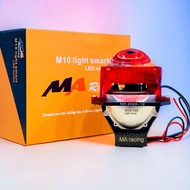 Đèn pha led M10 V4 light smart MA Racing có tâm pha vàng.