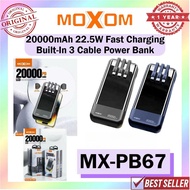 Moxom MX-PB67 20000mAh Powerbank 22.5W Fast Charging Built In Cable Power Bank Moxom Powerbank l Ori