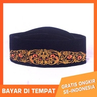 Peci hitam songkok susun ac bordir kopyah Nuzula model terbaru