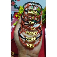 375% GOLD Alphabet Letter Bracelet model