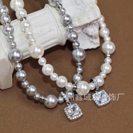 He's Little Fragrance Mother-Oyster Pearl Necklace Clavicle Jewelry Premium First Bubble Cube Sugar 