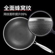 34CM HONEYCOMB STEEL WOK