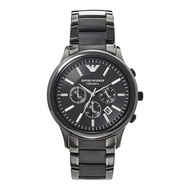 พร้อมสต็อก ！EMPORIO ARMANI Ceramica Chronograph Black Dial - Black นาฬิกาผู้ชาย รุ่น AR1451