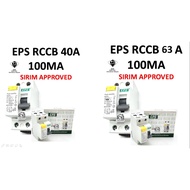 [SIRIM!!] EPS RCCB ELCB 40A 63A 2 POLE 100MA