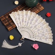[Taiwan Ready Stock Free Shipping] Ancient Fan Chinese Style Woman Fan Folding Fan Cherry Blossom Su