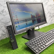 FULLSET MINI PC DELL OPTIPLEX 3050 micro CORE I3 7100T 256GB + 1TB MONITOR LED 19 INCH SIAP PAKAI MU