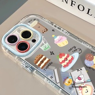 Sweet Cartoon Ice Cream Cute Bow Cake Funny Doodle Case Compatible for IPhone 7Plus 14 11 13 15 12 P