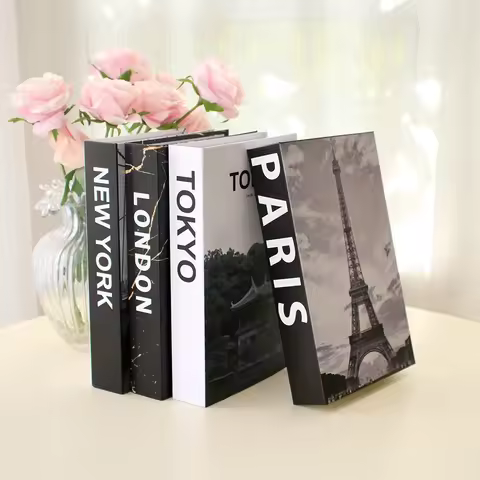 Simple Fake Books for Decoration Coffee Table Modern Home Decoration Book Box Remote Control Storage
