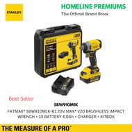 STANLEY® FATMAX® SBW910M1K-B1 20V MAX* V20 BRUSHLESS IMPACT WRENCH + 1X BATTERY 4.0Ah + 1X CHARGER +