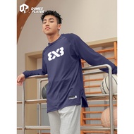 3x3 American Sports Long-Sleeved t-Shirt Men's Basketball Physical Fitness Training Suit Loose Round