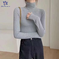 High Collar Thermal Shirt Made of Striped Elastic, QC Shop Pro CK51