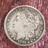 Silver Dollar 1881 American Blowable Silver Dollar Moore Coin Morgan Coin Silver Coin Collection Sil