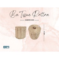 Rattan tissue box / Rattan tissue holder / Export quality round rattan tissue holder