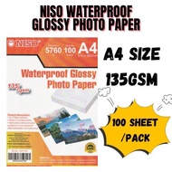 NISO/ASTAR A4 Glossy Photo Paper Waterproof or Non-Waterproof 110GSM/135GSM/150GSM/180GSM/210GSM/230