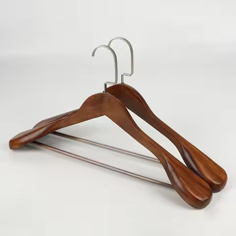 High-Grade Wide Shoulder Wooden Plastic Hanger Suit Hanger Seamless Clothe Hanger Wardrobe Storage R