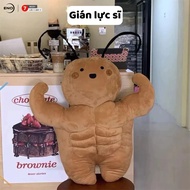 Gấu bông gián lực sĩ gián cơ bắp tiểu cường sáu múi nhồi bông hài hước đồ chơi vô tri 35cm ENO -GB08