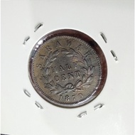 Sarawak Charles Brooke Old Cooper Coin 1/2 Cent (Half Cent) Year 1870 -Circulated Condition
