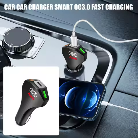 1Pcs Car Charger PD QC3.0 Smart Phone GPS Ipad Adapter Accessories For Audi Sline RS Quattro 8V A3 A