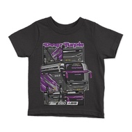 Deep Purple Bus Kids T-Shirt Fashion Tops for Boys and Girls Distro Ages 1 2 3 4 5 6 7 8 9 10 11 12 