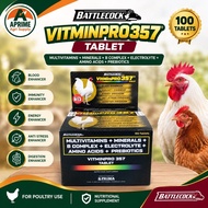 Battlecock VitMinPRO 357 Multivitamin Nutritional Supplement for Poultry 100 Tablets | 1 Box