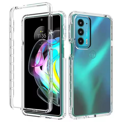 Transparent TPU/PC Case for Motorola Moto Edge20 Edge 20 Lite Edge30 Pro Funda Capa Shockproof Dual 