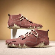 男士馬丁靴春秋新款高幫八爪魚女靴男士休閒短靴子